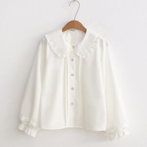 بلوزة حرير بيضاء