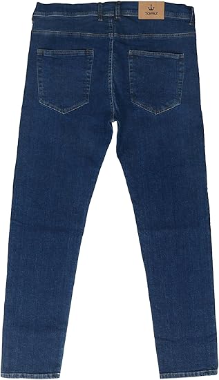 بنطلون جينز أزرق غامق خلفي